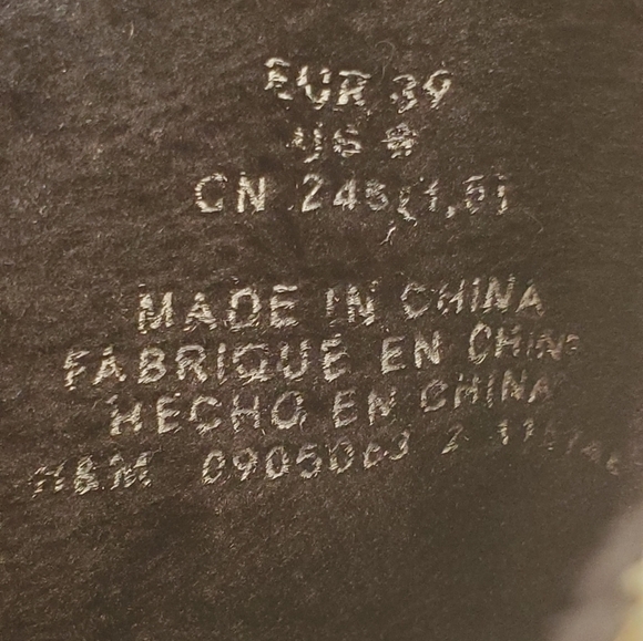 H&M Leather Chelsea Ankle Platform Pull On Moto Booties size 39EU/9US - Picture 10 of 14